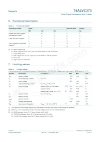 74ALVC373PW Datasheet Page 5