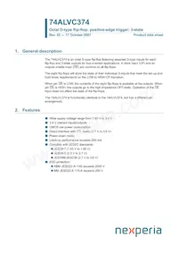 74ALVC374PW Datasheet Copertura