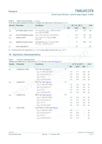 74ALVC374PW Datasheet Page 7