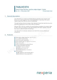 74ALVC574D Datasheet Copertura