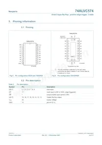 74ALVC574D Datasheet Pagina 4