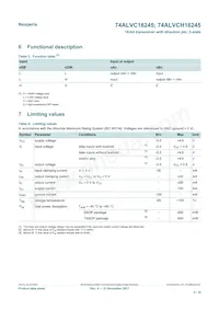 74ALVCH16245DL數據表 頁面 5