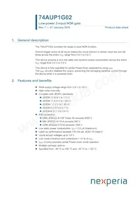 74AUP1G02GS Datasheet Copertura