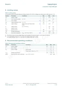 74AUP1G11GF數據表 頁面 4