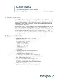 74AUP1G126GN Datasheet Copertura