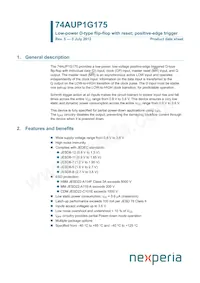 74AUP1G175GN Datasheet Copertura