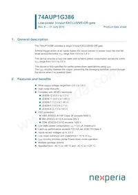 74AUP1G386GF Datasheet Copertura