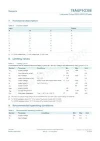 74AUP1G386GF數據表 頁面 4