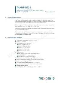 74AUP1G38GN Datasheet Cover