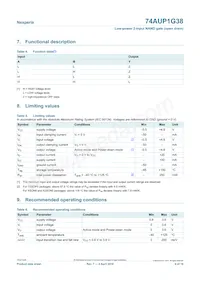 74AUP1G38GN數據表 頁面 4