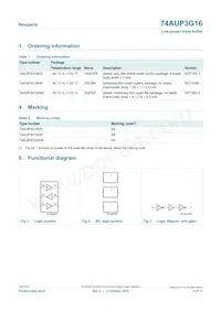 74AUP3G16DCH Datasheet Page 2