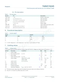 74AVC16245DGG Datasheet Page 5