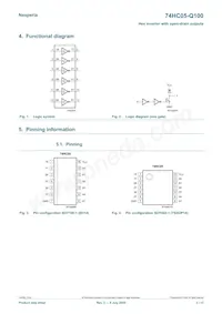 74HC05PW-Q100 Datenblatt Seite 2