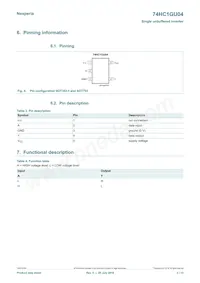 74HC1GU04GW-Q100 Datasheet Page 2