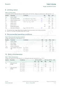 74HC1GU04GW-Q100 Datasheet Pagina 3