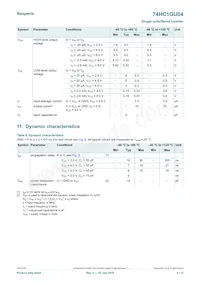 74HC1GU04GW-Q100 Datasheet Page 4