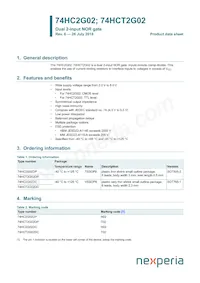 74HC2G02GD Datenblatt Cover