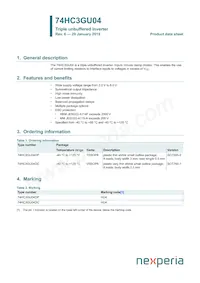 74HC3GU04GD Datasheet Copertura