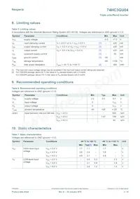 74HC3GU04GD Datasheet Pagina 3