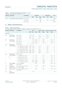 74HC574PW/AUJ Datasheet Page 5