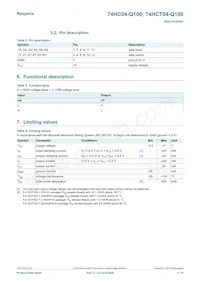 74HCT04DB-Q100J數據表 頁面 3