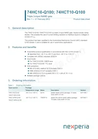 74HCT10D-Q100J Datasheet Copertura