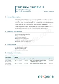 74HCT1G14GW-Q100H Datasheet Copertura