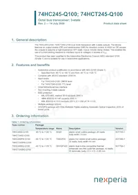 74HCT245D-Q100J Datasheet Cover