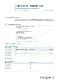 74HCT3G07GD數據表 封面