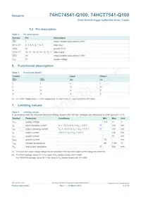 74HCT7541D-Q100J Datenblatt Seite 3