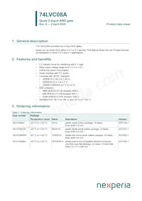 74LVC08APW/AUJ Datasheet Cover