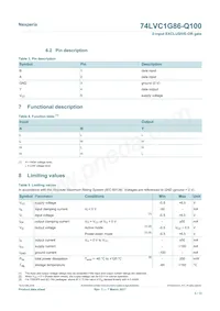 74LVC1G86GV-Q100H數據表 頁面 3