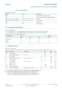 74LVC273D-Q100J Datenblatt Seite 3