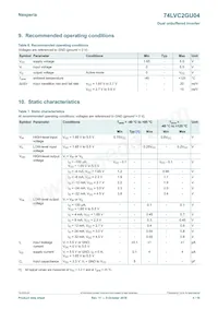 74LVC2GU04GN數據表 頁面 4