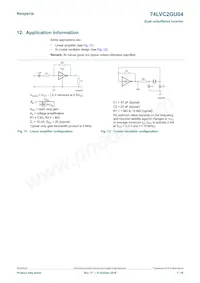 74LVC2GU04GN數據表 頁面 7