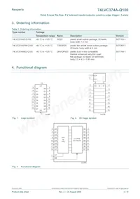 74LVC374AD-Q100J Datenblatt Seite 2