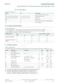 74LVC374AD-Q100J Datasheet Pagina 4