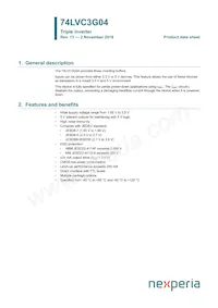 74LVC3G04GN Datasheet Copertura