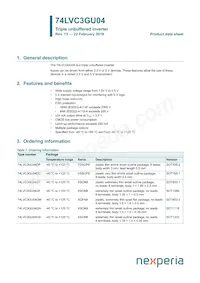 74LVC3GU04GD Datenblatt Cover