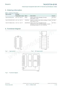 74LVC573AD-Q100J數據表 頁面 2