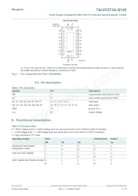 74LVC573AD-Q100J數據表 頁面 4