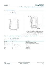 74LVC574APW/AUJ Datasheet Pagina 4