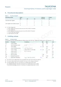 74LVC574APW/AUJ數據表 頁面 5