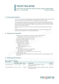 74LVC74AD-Q100J Datasheet Copertura