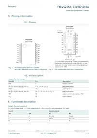 74LVCH245APW/AUJ Datasheet Page 3