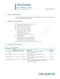 74LVCU04APW/AUJ Datasheet Cover