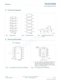 74LVCU04APW/AUJ Datasheet Page 2