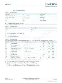 74LVCU04APW/AUJ Datasheet Pagina 3