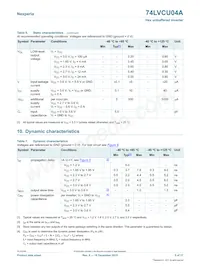 74LVCU04APW/AUJ數據表 頁面 5