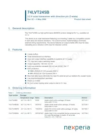 74LVT245BDB Datasheet Copertura